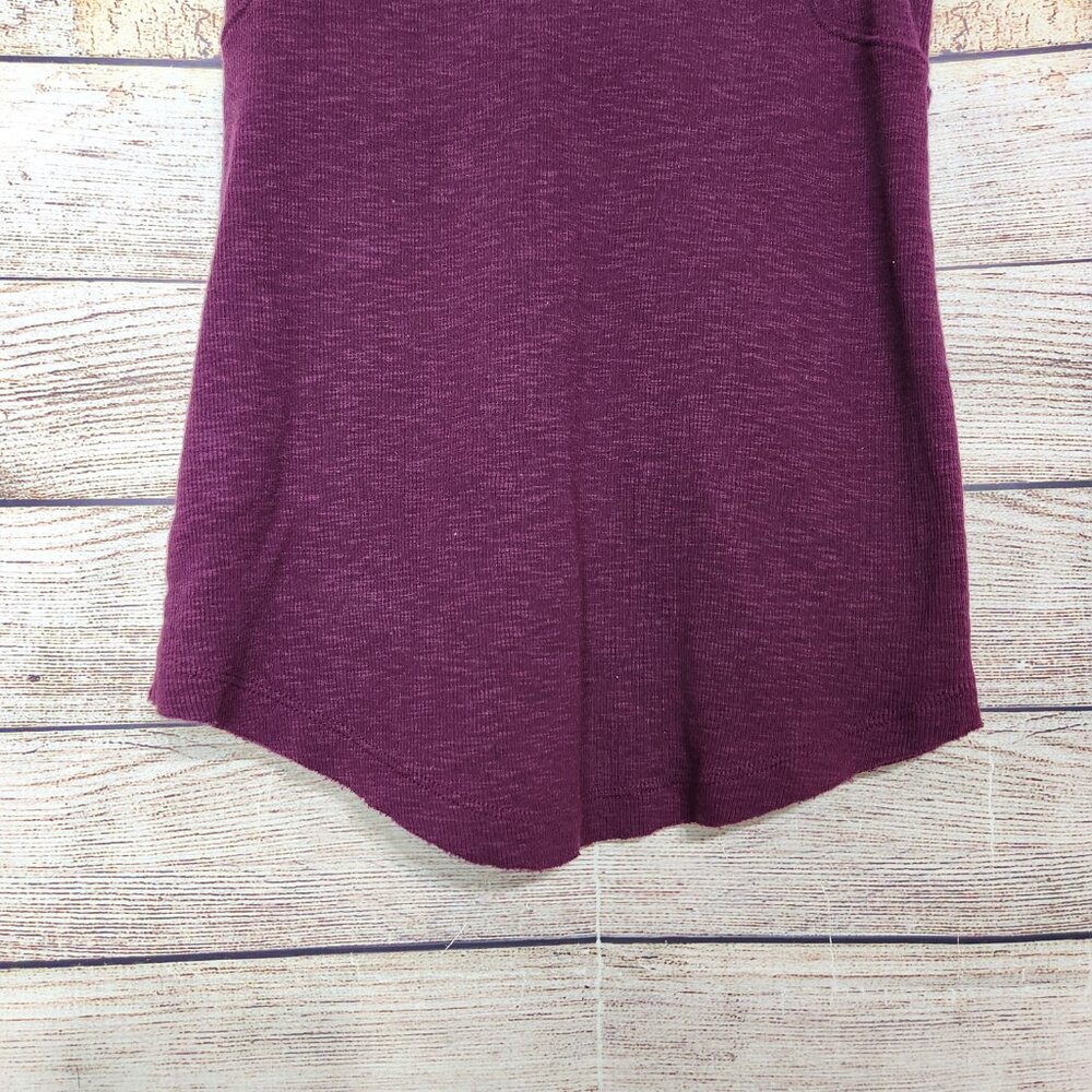Free People Emmy Lou Ribbed Tank Top Lace Up Tie Front Purple Wine Size S/P - Picture 11 of 15